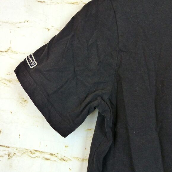 Superdry Black Label T-Shirt Women US 6 Black Out Graphic Logo Short Sleeve Moto - Picture 12 of 16